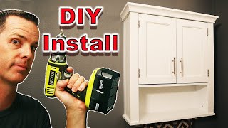 How to Hang A Cabinet  Do It Yourself Cabinet Install [upl. by Graeme]