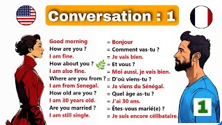 Conversation anglaisfrançais  Anglais facile  partie 1  ✪✪easy sentences to learn french 🌿 [upl. by Mirabel]