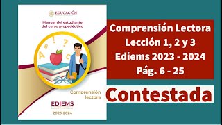 Ediems Curso Propedeutico  Comprensión Lectora pag 6  25 [upl. by Nyrhtakyram]