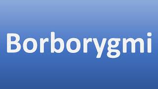 How to Pronounce Borborygmi [upl. by Bonney]