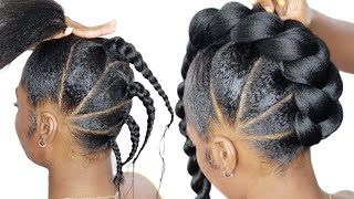 1 Easy Braid Hairstyle using Braiding extension Anyone can do this  Elegant updo hairstyles [upl. by Mail]