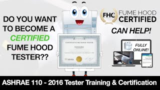 ASHRAE110 Online Certification  Become a Fume Hood Tester Online [upl. by Areit]