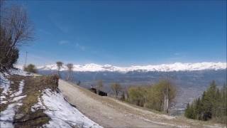 Bisse de Vercorin VercorinLa Lé Valais Suisse 3042017 [upl. by Kaliski]