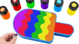 Satisfying Video l How to Makes Rainbow Popsicle Cake from Mixing Slime in Bathtub Cutting ASMR 2 [upl. by Neelik]