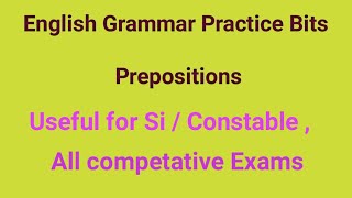 English Grammar Practice Bits  Prepositions English Grammar prepositions [upl. by Ahsiekar]