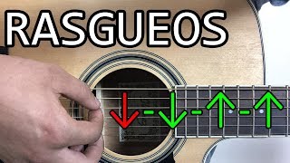 APRENDE RASGUEOS DE GUITARRA LOS MAS FACILES [upl. by Ymmas124]