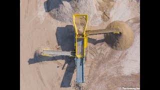 Keestrack K4 mobile screener in action  Caterpillar  Ronny Beuten Groep [upl. by Nylorahs]