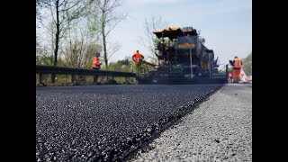 Asphaltarbeiten Deckenerneuerung A44 Ratingen Schwarzbach [upl. by Irallih]