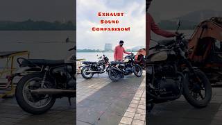 BSA Gold Star 650 vs Royal Enfield Interceptor 650 Exhaust Sound Comparison  BikeWale shorts [upl. by Marven731]