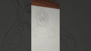 Lord Hanuman 🥰😀viral shorts subscribe hanuman painting youtube Rajutheking7 [upl. by Roice647]