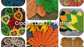 Crochet Leaf Pattern  Creative Crochet Ideas creativechannel4630 [upl. by Eelyahs]