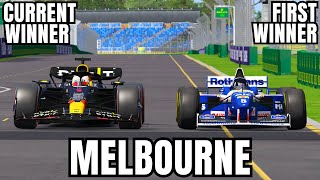 The FIRST F1 WINNER of the Australian GP in MELBOURNE VS the Current Winner RB19 [upl. by Ardnod]