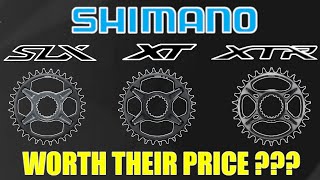 SHIMANO CRM SLX vs XT vs XTR CHAINRINGS  Are They Worth Their Price [upl. by Esinrahc]