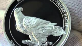 Magnificent high relief Wedgetailed Eagle 2016 gold amp silver proof coins [upl. by Nanni349]