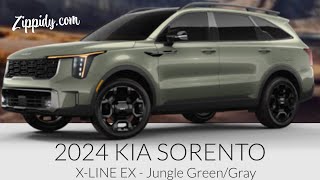 2024 Kia Sorento XLine EX AWD  Jungle GreenGray Interior  MSRP 43290 [upl. by Bent409]