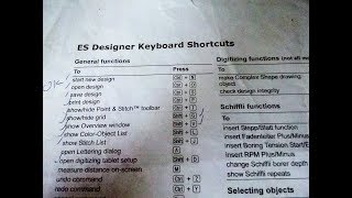 Embroidery Wilcom Es 2006 Key board shortcuts key [upl. by Drofniw652]