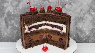 Black Forest Cake Recipe  Chocolate Cherry Cake [upl. by Ztnarf]