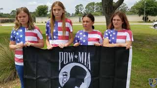 Pinewood Elementary POW MIA Flag Raising Ceremony [upl. by Auqinahc82]