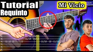 Mi Vicio  Eslabón Armado Ft T3R Elemento  Requinto y Acordes  Tutorial  Como tocar en Guitarra [upl. by Ozkum]