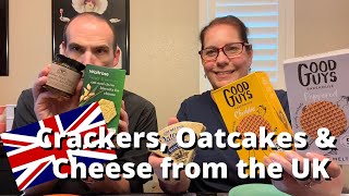 Americans Try Crackers Oatcakes Cheese and Pickle from the UK [upl. by Erlewine709]