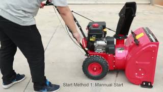 Powersmart DB7651 Snow Blower Thrower Operation [upl. by Llecrad]