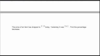 Finding the percentage increase or decrease basic [upl. by Toile]