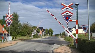 Spoorwegovergang Ringe DK  Railroad crossing  Jernbaneoverskæring [upl. by Cicenia]