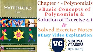 Class 9  Maths  Chapter 4  Polynomials  Exercise  41 Solution  CG Board  English Medium [upl. by Ime717]