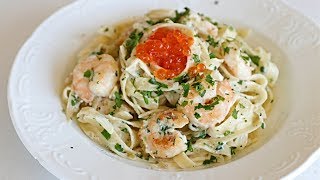 Shrimp Fettuccine Alfredo Recipe [upl. by Hu987]