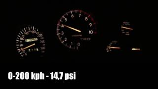 Supra acceleration 0200 kph with 264 HKS camshaft [upl. by Ojeitak]