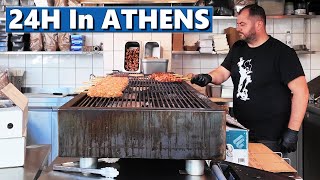 24h Of GREEK FOOD In ATHENS  Best Souvlaki amp Amazing Gyros [upl. by Thessa]