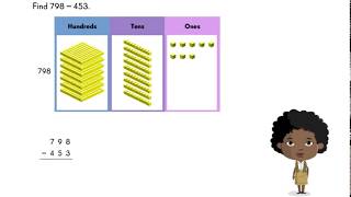 Subtracting 3 digit numbers without regrouping [upl. by Turpin]