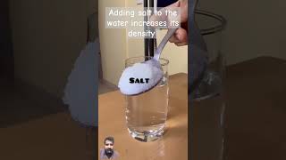 Salt water density experiment experiment everyday science viralvideo viralshorts [upl. by Wanda364]