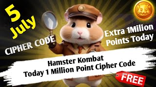 5 July Morse Code Hamster Kombat  1Million Coin Daily Cipher  Hamster Kombat Today Daily Cipher [upl. by Elleirol]