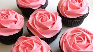 How to Frost a Rose Cupcake in 5 Seconds [upl. by Paehpos]