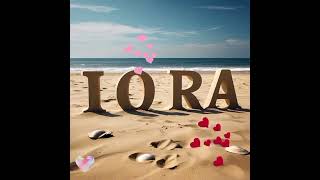 iqra mahnoor names written on sand girlsname sandwriting beach fun viralvideo [upl. by Ahsiena]