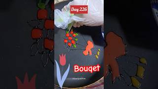 Rose Bouqet Pancake Art  Day 226  art pancakeart pancake asmr pancakebreakfast reels shorts [upl. by Lilllie615]