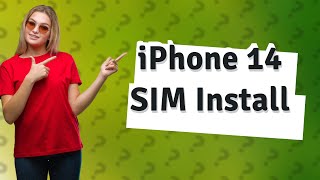 How to put a physical SIM in iPhone 14 [upl. by Prudhoe]