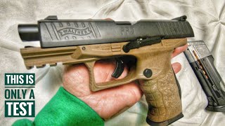 WALTHER PPQ M2 LE 43 Cal vs BRYNA HD XL 68 Caliber Projectile Launcher quotThis is only a Testquot [upl. by Tugman]