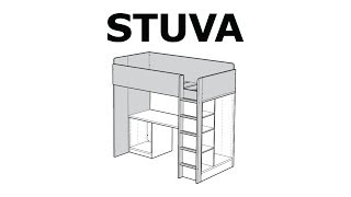 How to assemble the STUVA loft bed frame [upl. by Megdal]