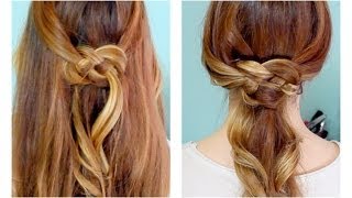 How to Celtic Knot Half Updo and Ponytail [upl. by Paige]