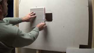 Funny dry wall repair lesson Easypeasy hole repair by Dandy Handy Man yall [upl. by Ojaras]