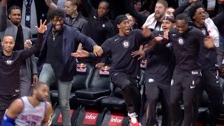 The BEST Nets Bench Reactions amp Celebrations [upl. by Nasya]