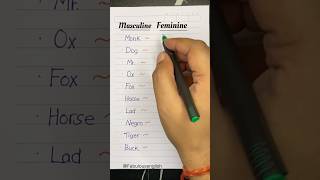 Learn Mescaline amp Feminine ✅ Nouns In English 👦👧 masculine feminine noun nouninenglish [upl. by Oralle508]