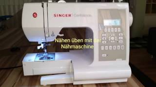 Nähen üben mit der Nähmaschine ANFÄNGERNähtutorial [upl. by Abert]