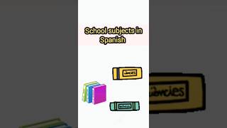 Learn school subjects in spanish 🥰 Spanish for beginners ytshorts shortsfeed spanish [upl. by Iaka]