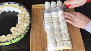 Baklava Hamuru Açamayanlar İçin En Kolay Bayram Tatlısı😍Kadayıf Sarma✅ BeraTatlıDünyası [upl. by Llechtim]