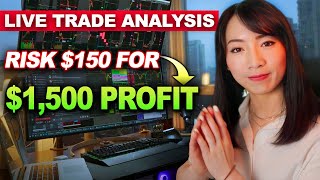 LIVE TRADING  How I Risk 150 To Make 1500 [upl. by Karola]