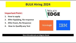 Bulk Hiring 2024  Batch20202122232425  Salary  45 to 8 LPA  All Branches Eligible [upl. by Sedgewinn824]