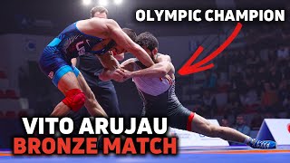 Vito Arujau Beats Olympic Champion In 2024 World Bronze Medal Match [upl. by Nerwal]